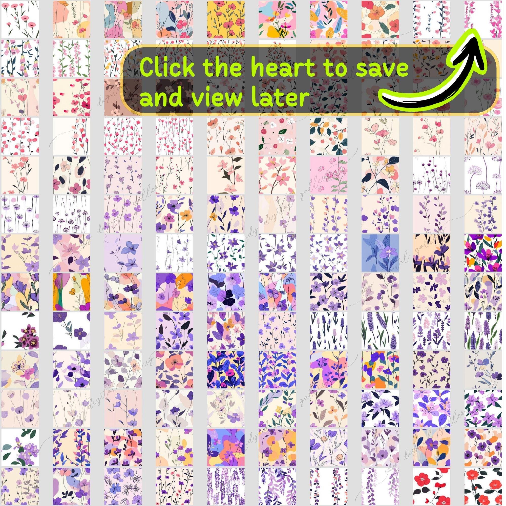 530 Spring Floral Seamless Patterns Bundle, Cute Flower Digital Paper ...