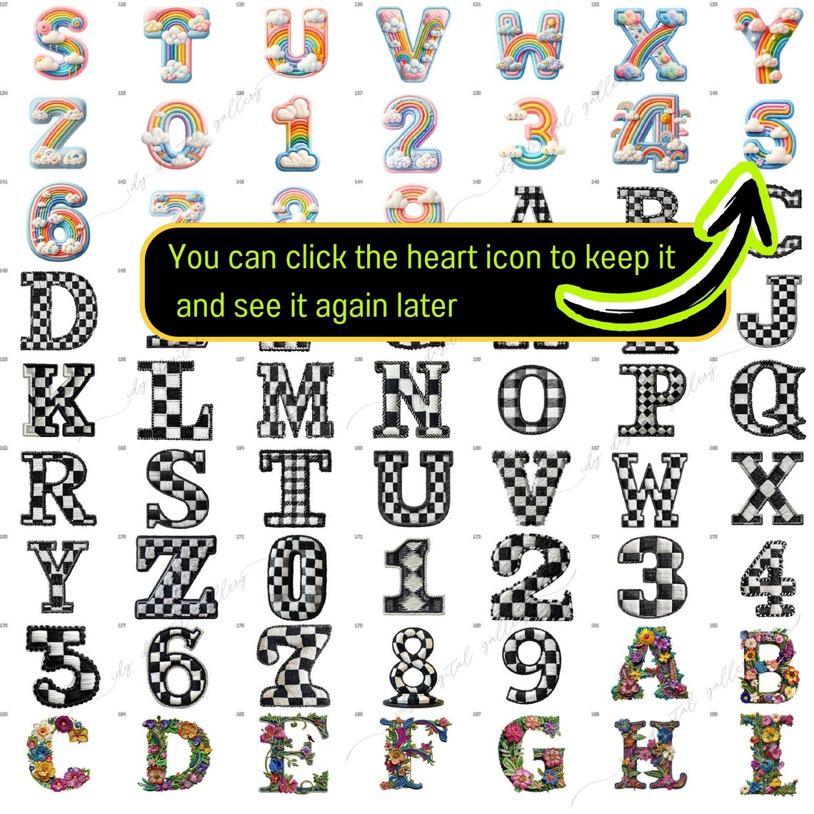 252 Embroidery Alphabet Bundle, Cute Embroidery Fonts, Embroidery ...