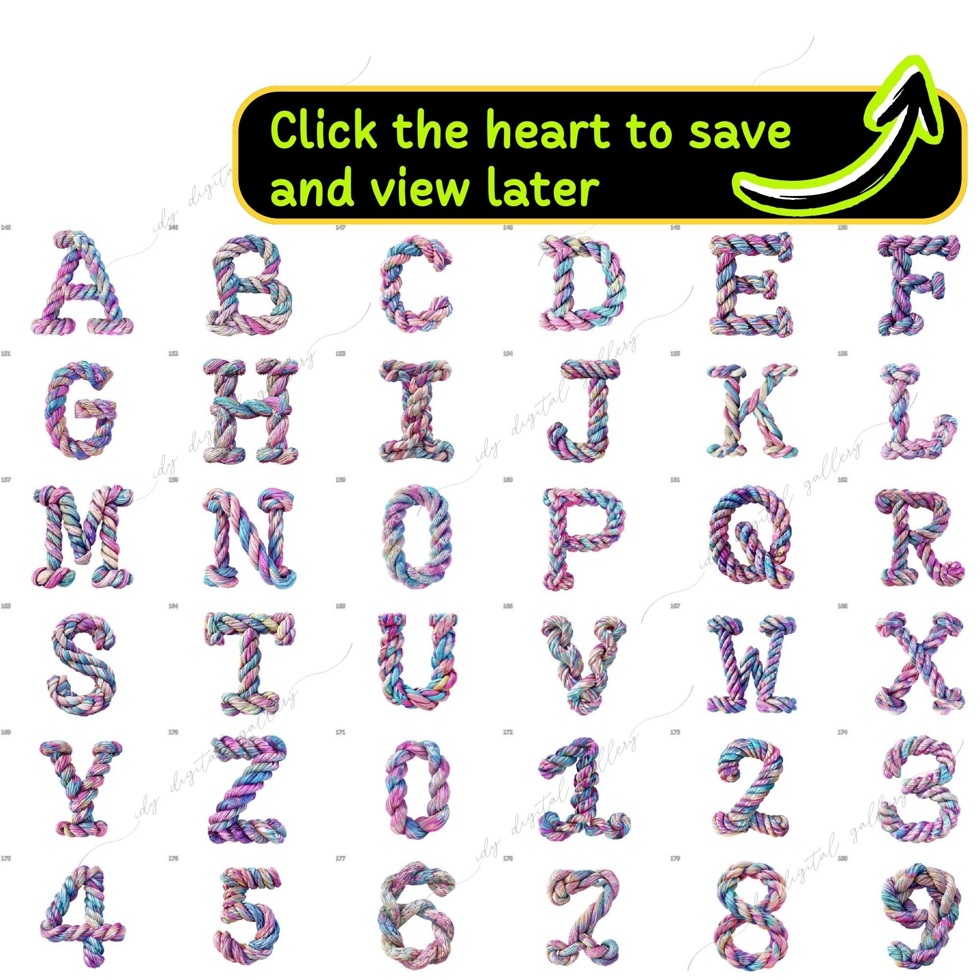 Weaving Lettering 216 Weaving Alphabet & Numbers Bundle, Weaving Textures, Colorful ...
