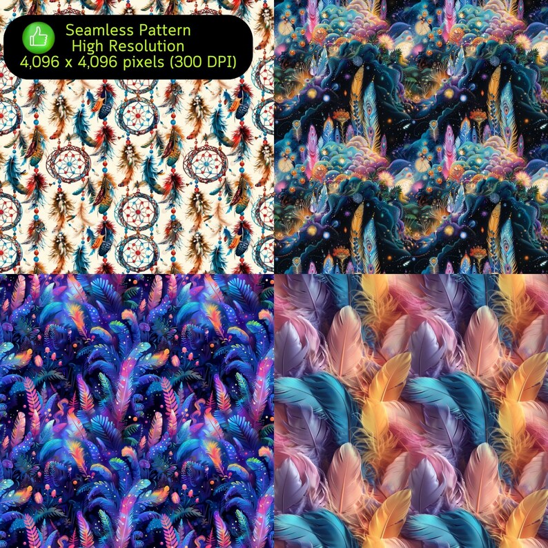 300+ Boho Seamless Digital Papers Bundle, Seamless Patterns, Boho ...