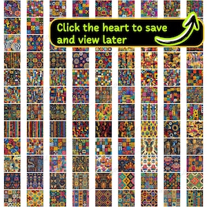 414 African Seamless Patterns Bundle, Boho Background, Tribal Prints, Geometric Textures, Printable Scrapbook, 300dpi, Commercial Use image 7
