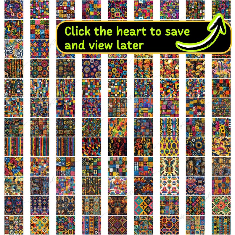 414 African Seamless Patterns Bundle, Boho Background, Tribal Prints, Geometric Textures, Printable Scrapbook, 300dpi, Commercial Use image 7