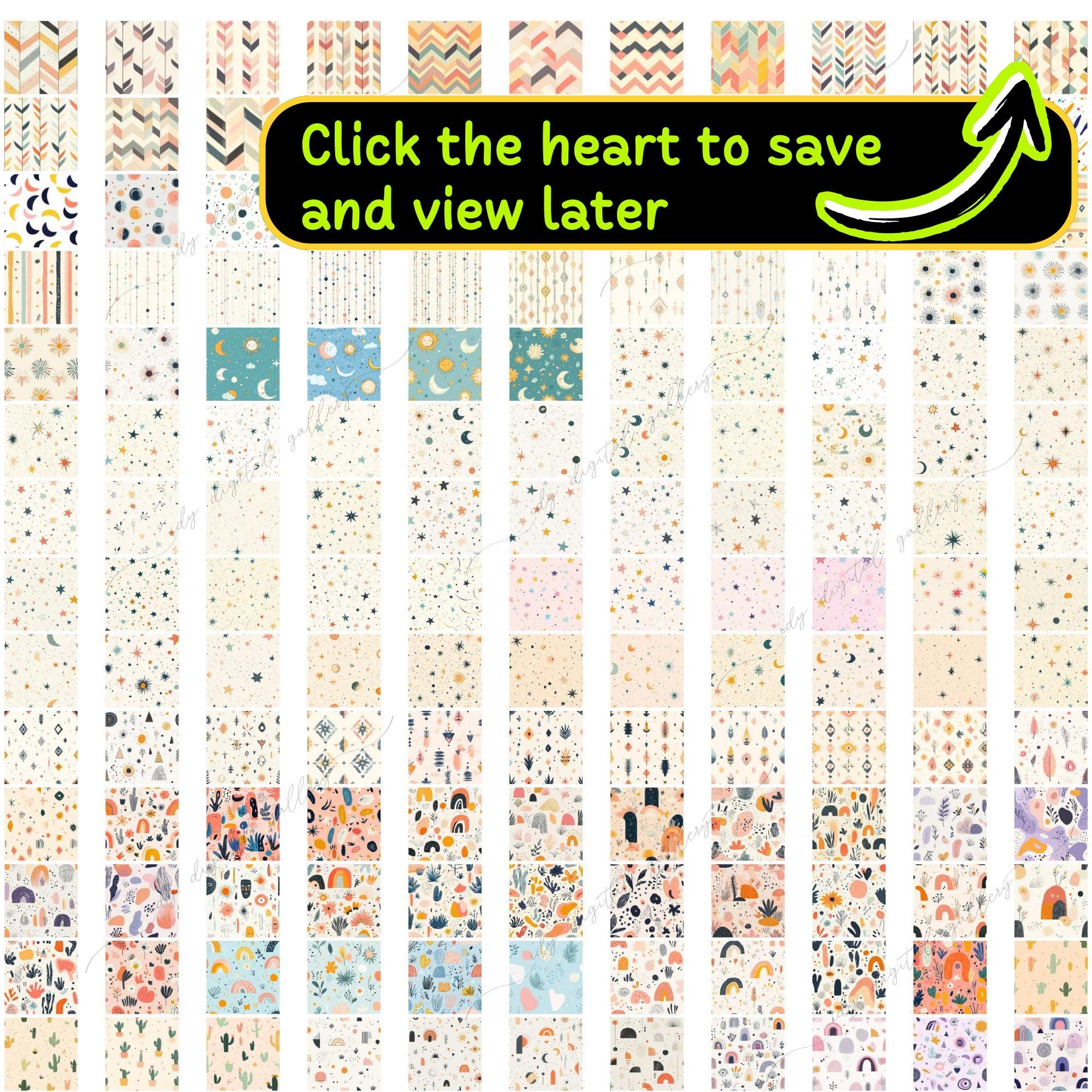 608 Cute Boho Seamless Patterns Bundle, Colorful Modern Boho Style ...