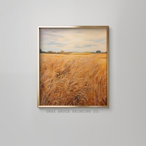 Printable Overgrown Wheat Field Impasto Oil Painting, Vintage Cottage, Nature, Impasto Oil Painting Printable, Gift, Art Digital Download