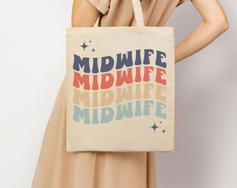 Midwife, midwife gift, nurse totebag, midwife totebag, nursing student, nurse student gift, medical totebag, medical gift, Doula Bag, Doula