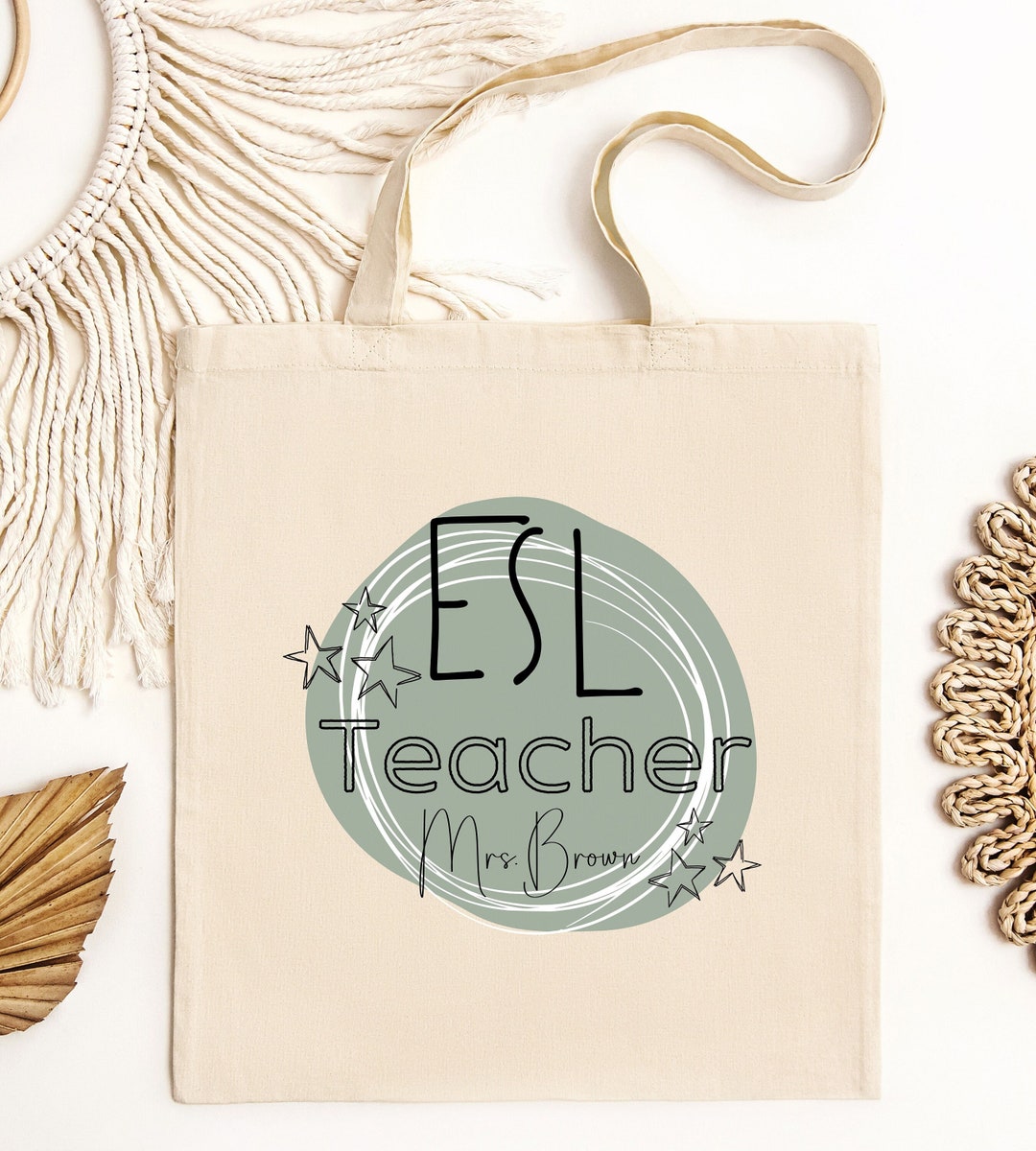 Bilingual Teacher, Teacher 2024 Bag, Custom Teacher Totebag, Teacher