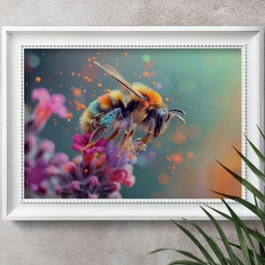 Bumble Bee, Fine Art Print, Printable Download Art, Digital Art, Animal Print, Bee