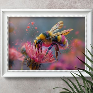Bumble Bee, Fine Art Print, Printable Download Art, Digital Art, Animal Print, Bee