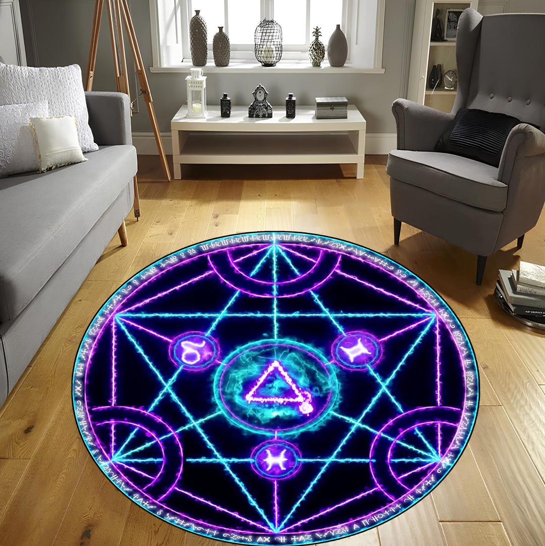 Full Metal Transmutation, Round Rug,circle Cool Rug, Japanese Anime Rug ...