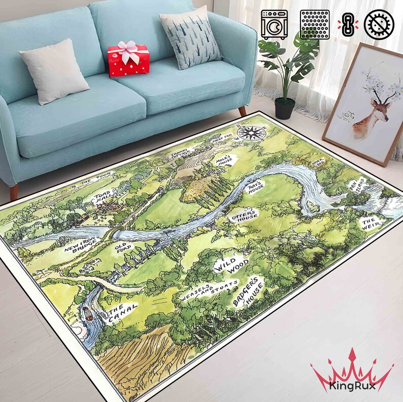 Customizable Village Map, Village Map Carpet, Historical Treasure Map ...