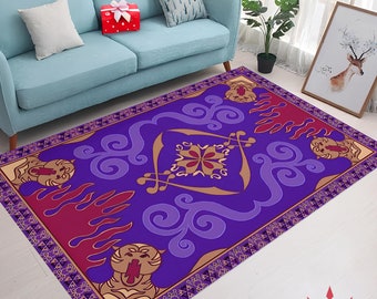 Aladdin Rug, Aladdin Pattern Rug, Aladdin Magic Rug, Aladdin Fan Rug, Fantastic Rug, Living Room Rug, Kids Room Rug,Home Decor Rug,Floor Rug