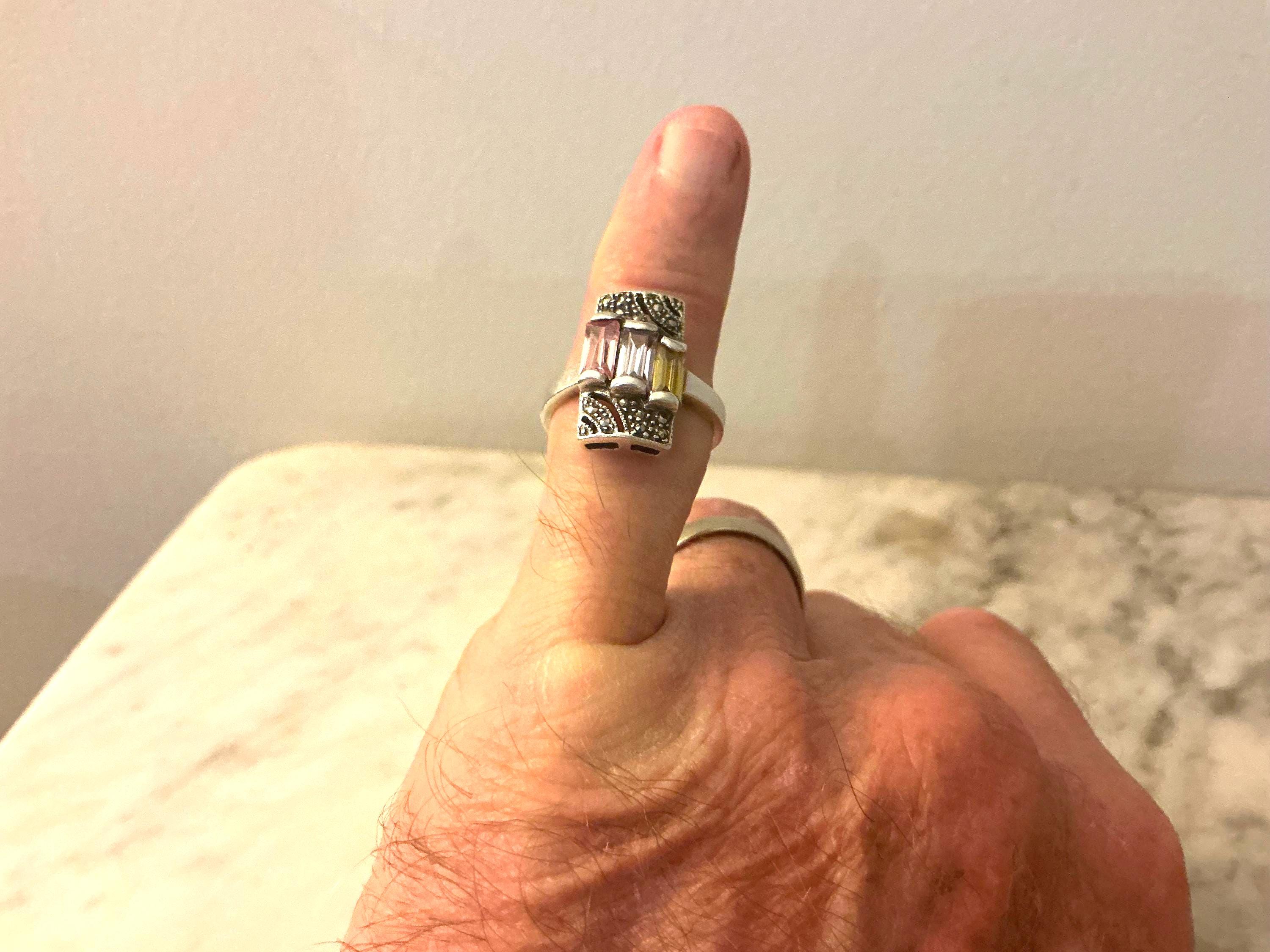 Marcasite Ring - Etsy