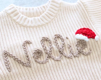 Personalised Cream Knit Christmas Baby and Toddler Sweater