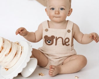 Personalised Beary First Birthday Baby Romper