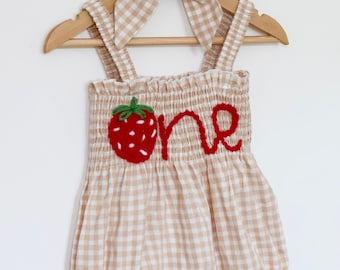 Berry First Birthday Baby Romper