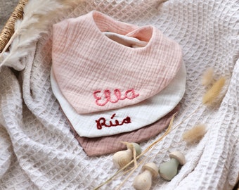 Personalised Muslin Baby Bib