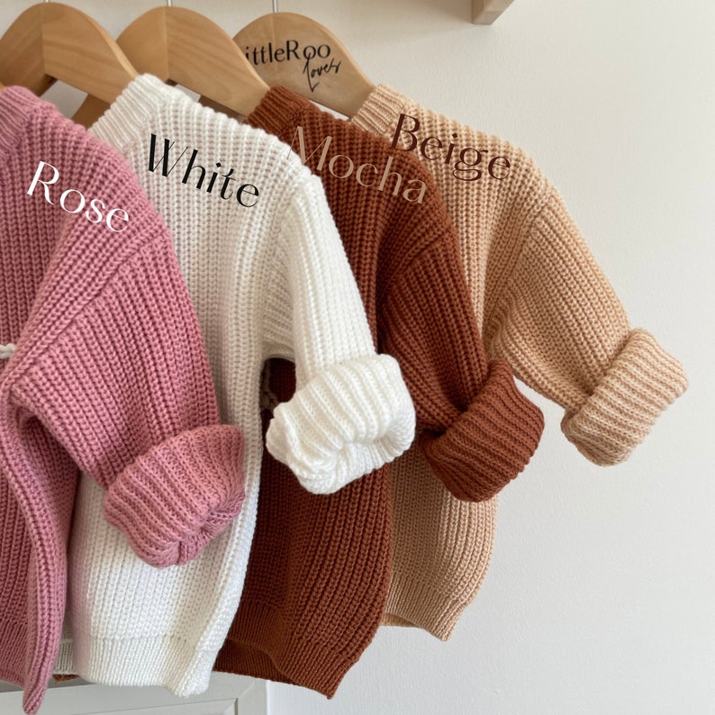 Personalised Knit Baby Sweater Etsy