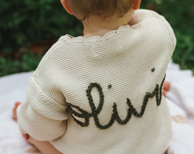 Girls Logo Embroidered Knitted Sweater