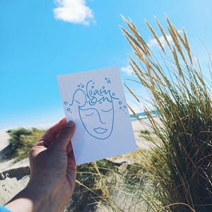 Designkarte "oceandreams" / Motivationskarte / Grußkarte / Genesungskarte / Motivkarte / Illustration / Postkarte