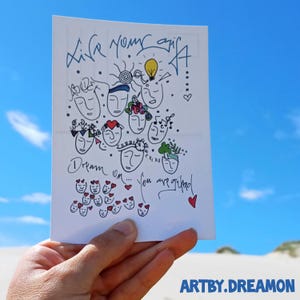 Biglietto con design "Vivi il tuo regalo" A6 / cartolina / buono regalo / stampa artistica