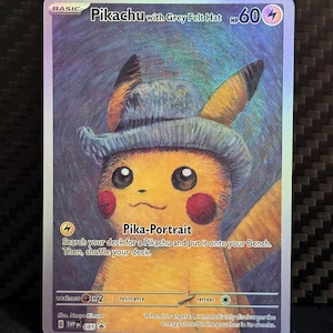 Proxy Cards - [ENG] Pikachu with Grey Felt Hat Van Gogh Full Art  - Textured Holographic