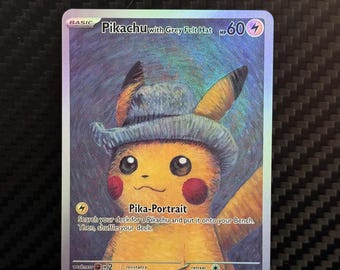 Proxy Cards - [ENG] Pikachu with Grey Felt Hat Van Gogh Full Art  - Textured Holographic