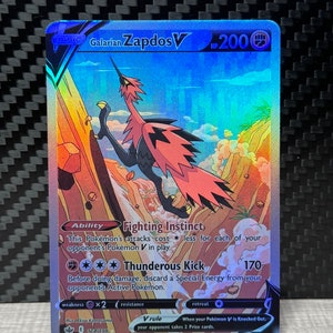 Proxy Cards - Galarian Zapdos V 174/198 Alternative Art - Textured Holographic English