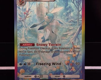 Custom Card - PTCG APP Glaceon EX - Textured Shinning English