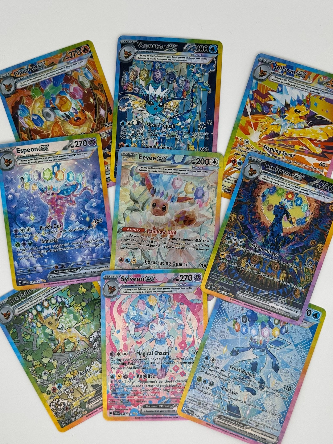 Custom Cards [eng] - Eeveelutions Ex - Textured Holographic - Etsy