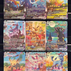 プロキシカード - [ENG] Eeveelution V Maxカード9枚セット - テクスチャ付きホログラフィック