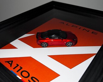 Cadre voiture Alpine A110R édition Fernando Alonso échelle 1/43