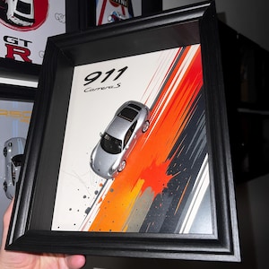 Porsche 911 Carrera S car frame 1/43 scale