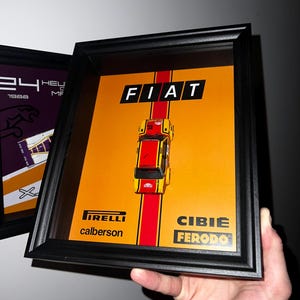 FIAT 131 ABARTH &quot;Monte Carlo Rally&quot; car frame, 1/43 scale