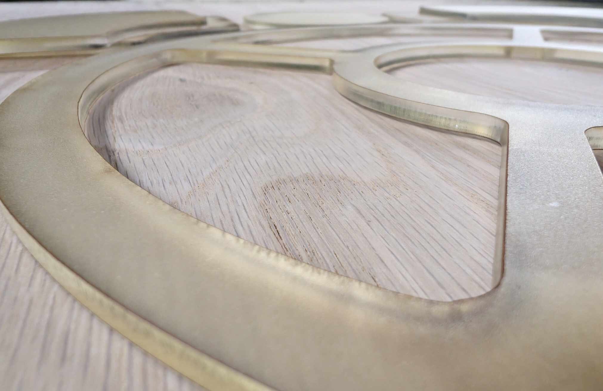 5 Pocket Round Router Serving Tray Template, Acrylic, Router Template ...