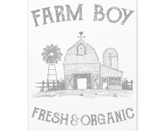 Farm Boy Fresh Organic Farmer Life Wall Art Canvas Gallery Wraps