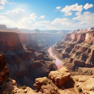 Grand Canyon River View Art - Dramatic Landscape Digital Download