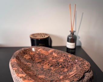 Natural stone bowl, home decor, gift