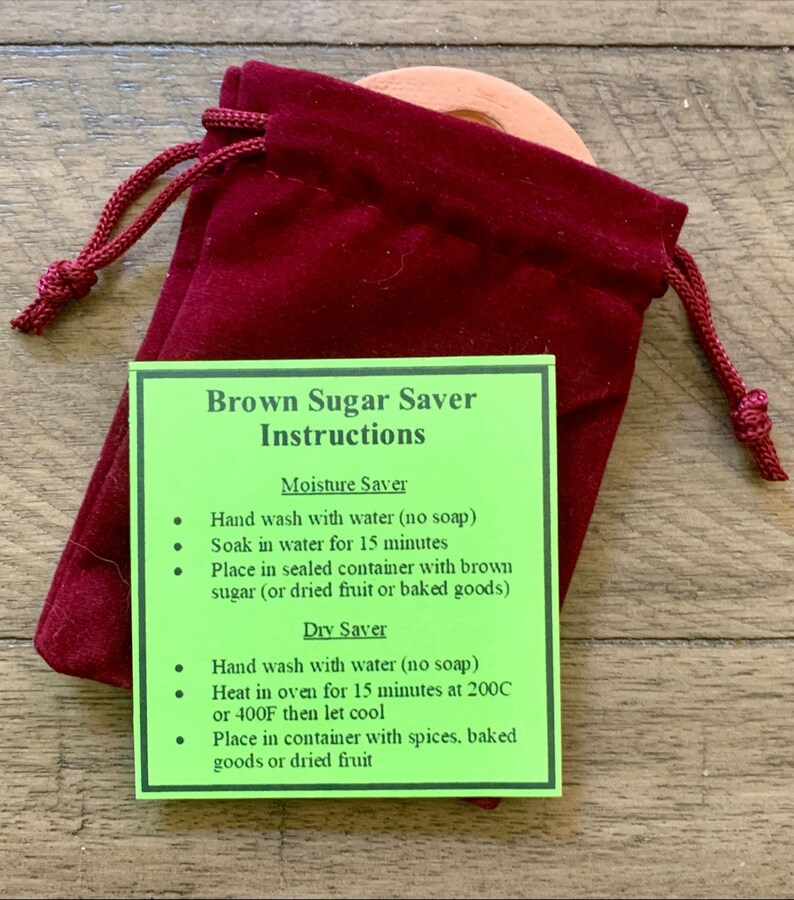 Round Pattern Terra Cotta Brown Sugar Saver, Humidity Disk, Moisture ...