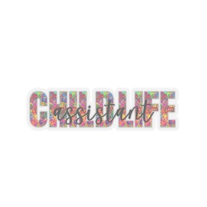 Pegatinas troqueladas tie-dye de Child Life Assistant, pegatinas del mes de Child Life Assistant, cuaderno de Child Life Assistant, pegatinas para portapapeles