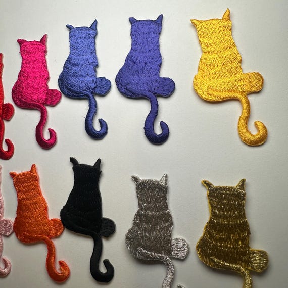 Cat Patch Kitten Iron On Patch Embroidered Appliq… - image 7