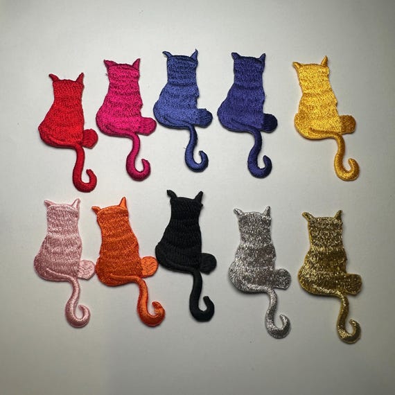 Cat Patch Kitten Iron On Patch Embroidered Appliq… - image 1