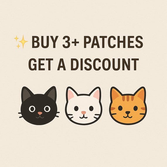 Cat Patch Kitten Iron On Patch Embroidered Appliq… - image 9