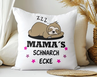 Kissen - mit Spruch "Mama s Schnarchecke" Geburtstag Geschenk Muttertag Mama