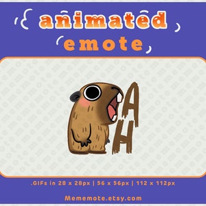 Screaming Beaver GEANIMEERDE emote voor Twitch, Discord, YouTube en Kick| ID#A0005