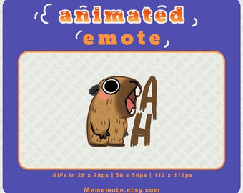 Screaming Beaver ANIMATED Emote for Twitch, Discord