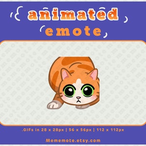 Orange Cat Hunting Wiggling ANIMATED Emote for Twitch, Discord, YouTube, Kick| ID#A0013