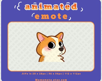 Corgi Side Eye Dog ANIMATED Emote for Twitch, Discord