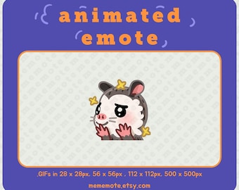Opossum Aww ANIMATED Emote for Twitch, Discord