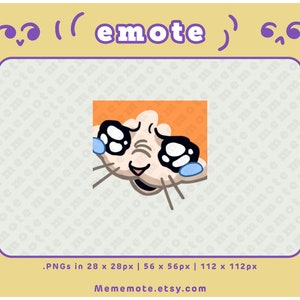Orange Rage Crying Cat Emote for Twitch, Discord, YouTube, Kick| ID#0057