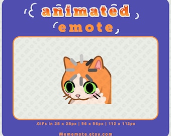 Orange Cat Loading ANIMATED Emote for Twitch, Discord